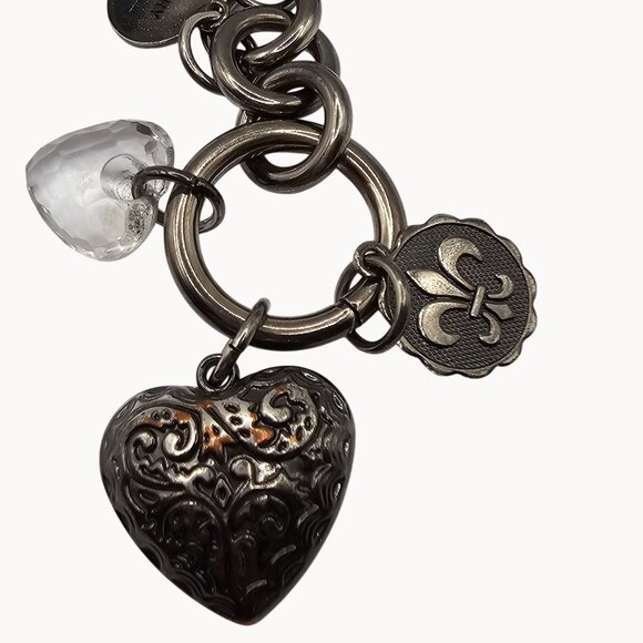 Kathy Van Zeeland Keychain Whimsy Gothic Punk Retro Bag Accessory Silver Tone - Picture 15 of 15